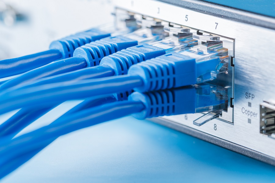 Network switch and ethernet cables